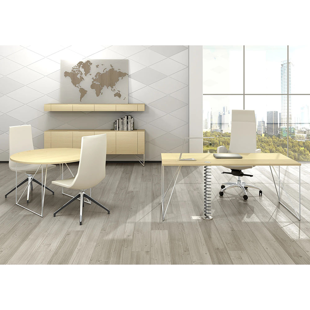 Кръгла заседателна маса - Narbutas Air 120/120/74h кехлибарен дъб-черен